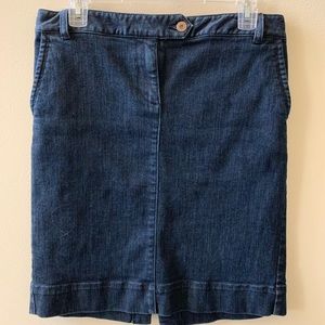 LOFT dark jean mini skirt NWOT